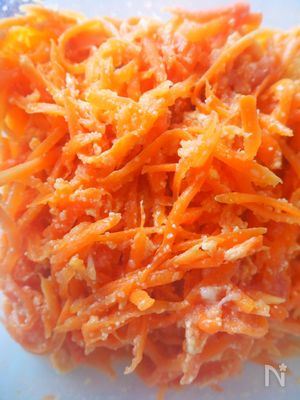 レンジで5分 明太入りにんじんしりしり 作り置き お弁当 By 道添明子 あーぴん レシピサイト Nadia ナディア プロの料理家のおいしいレシピ