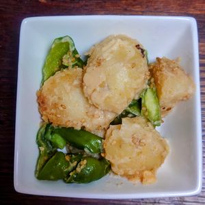 オレンジの作ってみた!投稿(簡単絶品副菜♡『じゃがいもとピーマンの味噌炒め』)