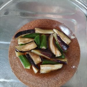 KUMIKOの作ってみた!投稿(レンジで簡単♪『なすとおくらの煮びたし』簡単副菜)