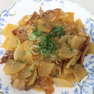 milkの作ってみた!投稿(大根と豚こまの《こってり甘辛♡スタミナ炒め》)