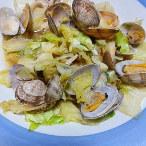 marine55の作ってみた!投稿(レンジで簡単！スープまで旨い♡アサリとキャベツのワイン蒸し)