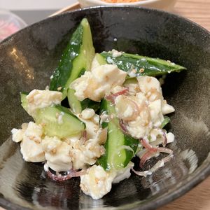 Natsukoの作ってみた!投稿(きゅうりと豆腐の塩だれサラダ)
