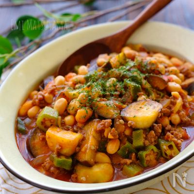 ＊大豆と夏野菜のチリコンカン風＊