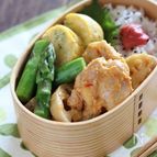 【15分弁当】鶏モモ肉とレンコンのピリ辛味噌弁当