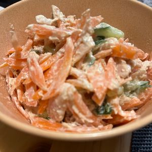 むくぐりの作ってみた!投稿(もりもり食べられる！ツナマヨにんじんサラダ)