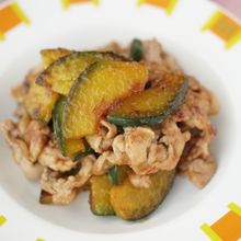 季節を楽しむ旬ごはん✿かぼちゃと豚こま肉の甘辛生姜炒め