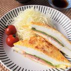 ポン酢で食べる　揚げない和風ハムカツ