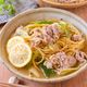 【豚こま肉のねぎ塩レモンパスタ】ワンパンだから美味しい♪