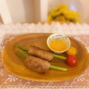 タツノオトシゴの作ってみた!投稿(【食べ応え◎アスパラの甘辛豚つくね】ご飯が進む味！)