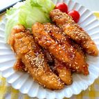 ごまたっぷり♡やみつき！ささみの甘辛揚げ【節約レシピ】