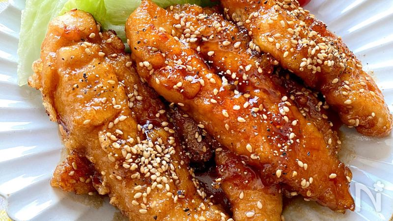 ごまたっぷり♡やみつき！ささみの甘辛揚げ【節約レシピ】 | レシピ