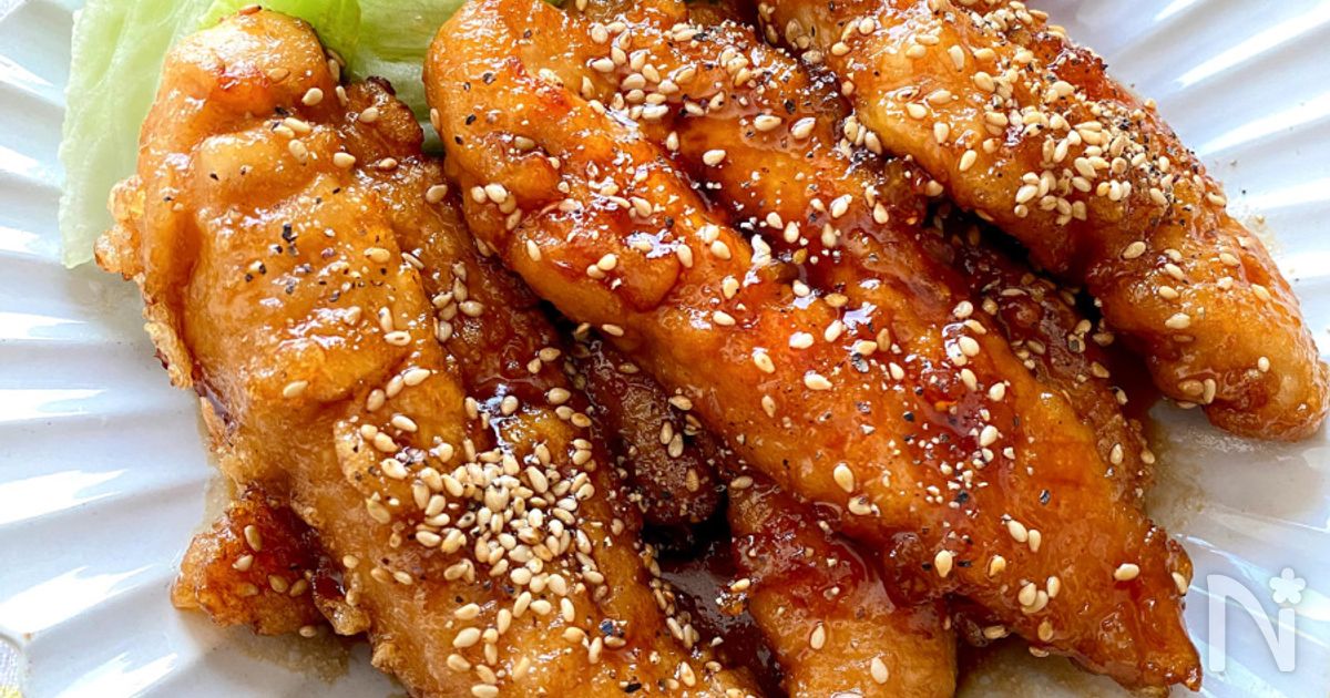 ごまたっぷり♡やみつき！ささみの甘辛揚げ【節約レシピ】 | レシピ