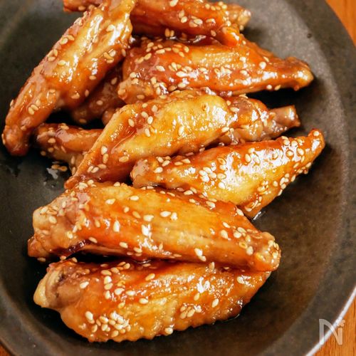 【手羽中甘酢スティック】照り照り!家族が喜ぶスピードおかず