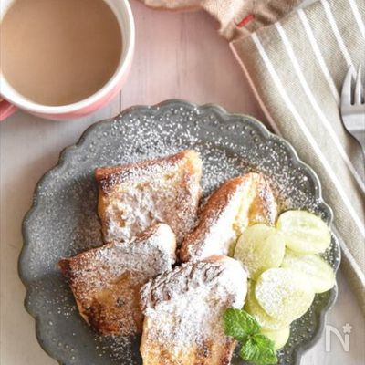 固くなった食パンでOK！ふんわり♡甘酒のフレンチトースト
