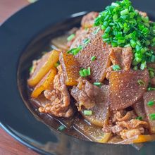 レンチンで時短✨豚こま大根のこってり炒め🐷