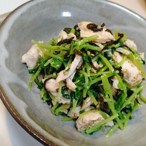 そらまめの作ってみた!投稿(簡単副菜♪ささみと豆苗のマヨ塩昆布和え)