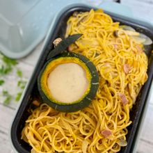 カボチャクリームパスタフォンデュ
