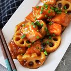 冷めても美味♪ご飯が進む 『鮭とれんこんの甘酢炒め』