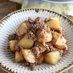 【じゃがいもとひき肉の甘辛炒め】ホクホク♡美味しい！