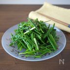お酒のおつまみに！辛味ネギサラダ～塩昆布＆オリーブオイル～