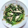 ふうかの作ってみた!投稿(『うどんスープで簡単』ほうれん草と焼きしいたけのおひたし)