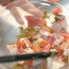 鮮やかで見た目も味も楽しい‼︎『刺身盛りカルパッチョ』の工程2