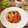のりのり🐾🎀🤍の作ってみた!投稿(【なすとベーコンのピリ辛トマトパスタ】カフェ風簡単ごはん♪)