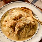 【むね肉と舞茸のクリーム煮】生クリーム不要/驚きのやわらかさ