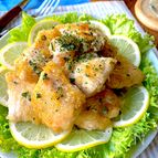 柔らかこってりでもスッキリ！【鶏むねソテーのレモンバター】