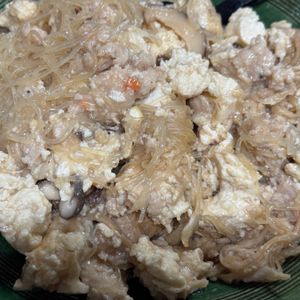 ドキ子ちゃんの作ってみた!投稿(【らくレピ】戻し不要！鶏ひき肉と豆腐と切り干し大根の春雨煮)