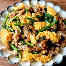 ワンパン10分!【豚ニラ玉オイスター炒め】スタミナ満点♪