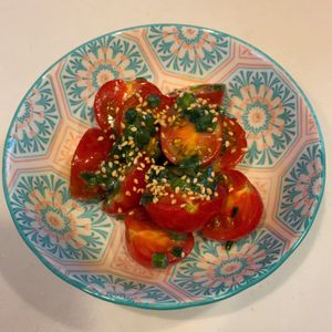 みわの作ってみた!投稿(作業時間3分《絶品♡トマトの旨塩サラダ》)