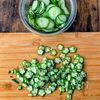 【夏野菜のねばねばぶっかけ】味付けめかぶで💕の工程1