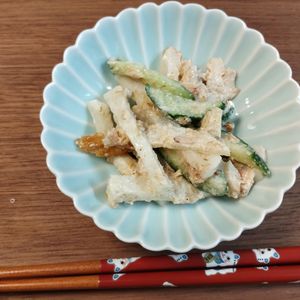 ゆの作ってみた!投稿(【大根ときゅうりのごまおかか梅マヨサラダ】和風でやみつき♪)