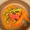 ごま油香る!にんじんと枝豆のたらこ炒めの工程3