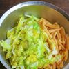 春きゃべつ満喫!濃厚明太クリームパスタの工程3