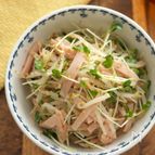 【やせ節約サラダ】もやしとハムのやみつき胡麻だれサラダ