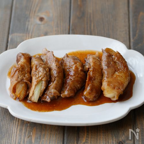 新玉ねぎの肉巻き
