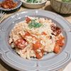 ぽっちの作ってみた!投稿(タコと焼きトマトのアラビアータ風リゾット。)