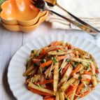 デパ地下風＊根菜とハムのにんにく炒めサラダ