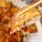 【パリパリ食感が美味しい】春巻きの皮で簡単！ぺったんこ餃子