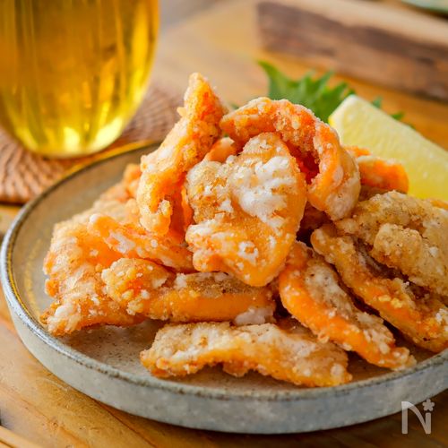 【居酒屋のほや唐揚げ】カリッとサクッとごまニンニク味♪
