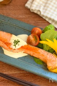 焼いてかけるだけ5分♡鮭のレモンマヨソース【他のお魚でも♩】