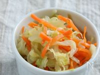 さっぱり味の副菜　キャベツのからしマリネ【お弁当にも】