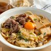 ワンパンで大満足🤤『すき焼き風月見うどん』