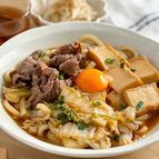ワンパンで大満足🤤『すき焼き風月見うどん』