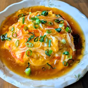 るるる♪の作ってみた!投稿(【カニカマ天津飯】とろ〜り餡たっぷり♬︎おてがる中華♬︎)
