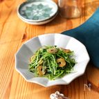 豆苗のにんにくナンプラー炒め