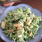 簡単でおすすめ！豆苗とアボカドの明太子マヨサラダ