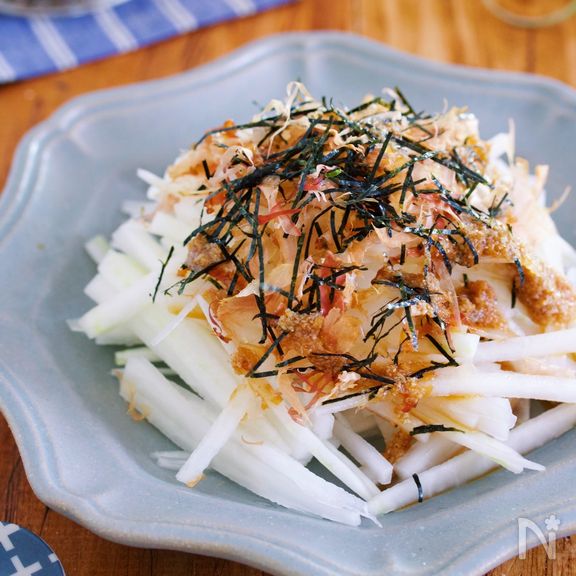 めんポンでラクラク♪『やみつき♡シャキシャキ大根サラダ』